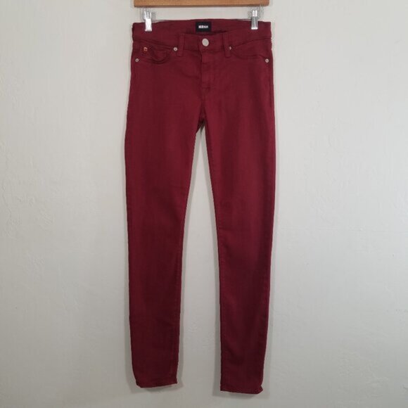 Hudson Jeans KRISTA Super Skinny Stretch Jeans Red Size 27 - Picture 1 of 7